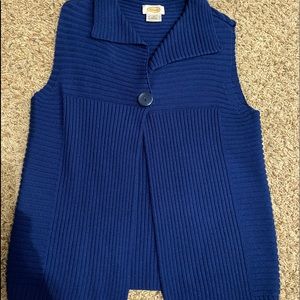 Talbots sweater vest in size medium. Royal blue color, like new condition